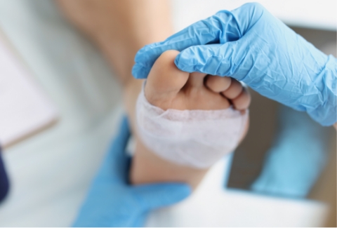foot with bandage